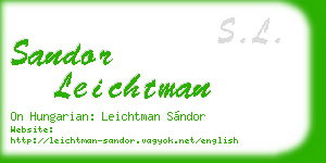 sandor leichtman business card